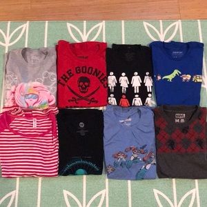 8 shirts